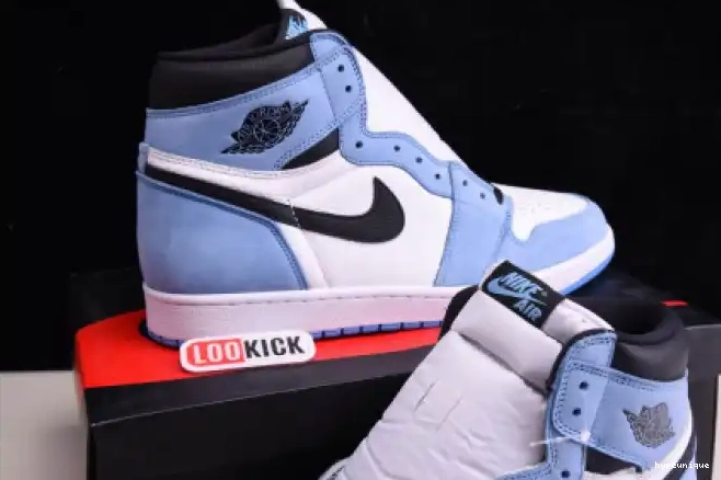 HYPE 555088-134 1 BLUE AIR RETRO WHITE HIGH BLACK JORDAN UNIVERSITY 0412